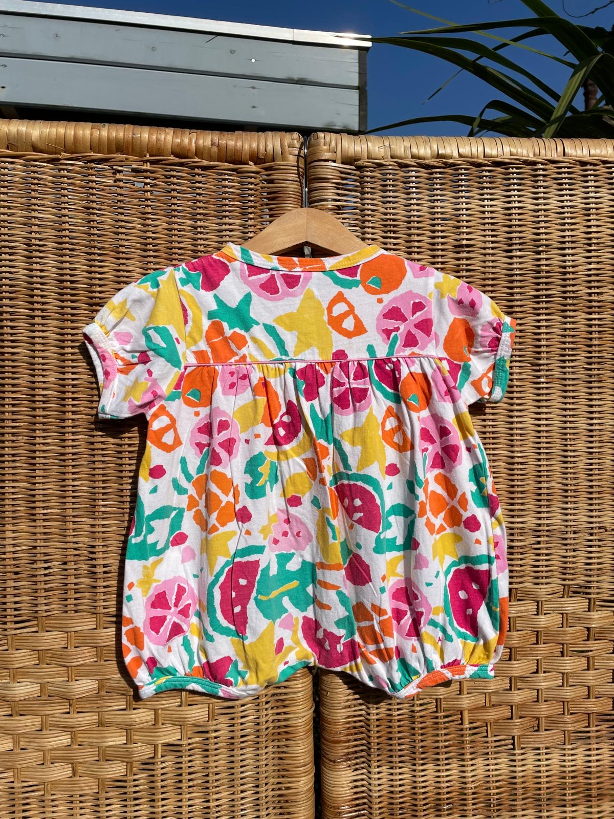 Vintage Fruit Summer Romper | 3-6m