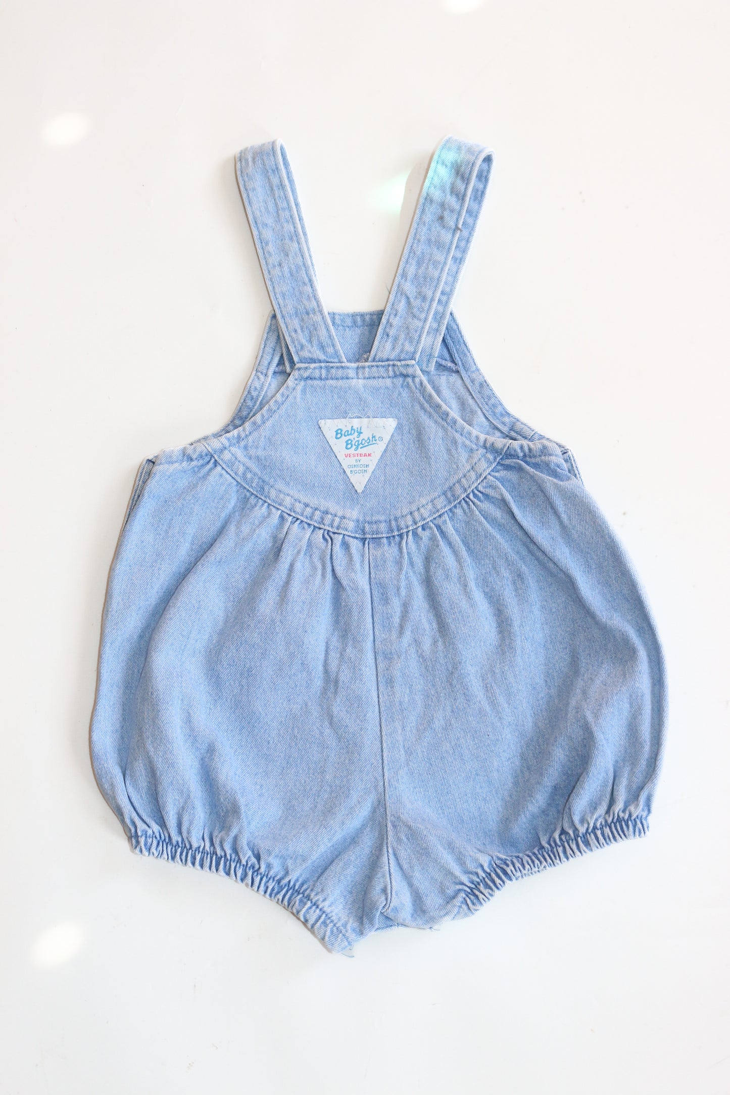 Vintage Oshkosh B'Gosh Denim Floral Bubble Shortall | 12m