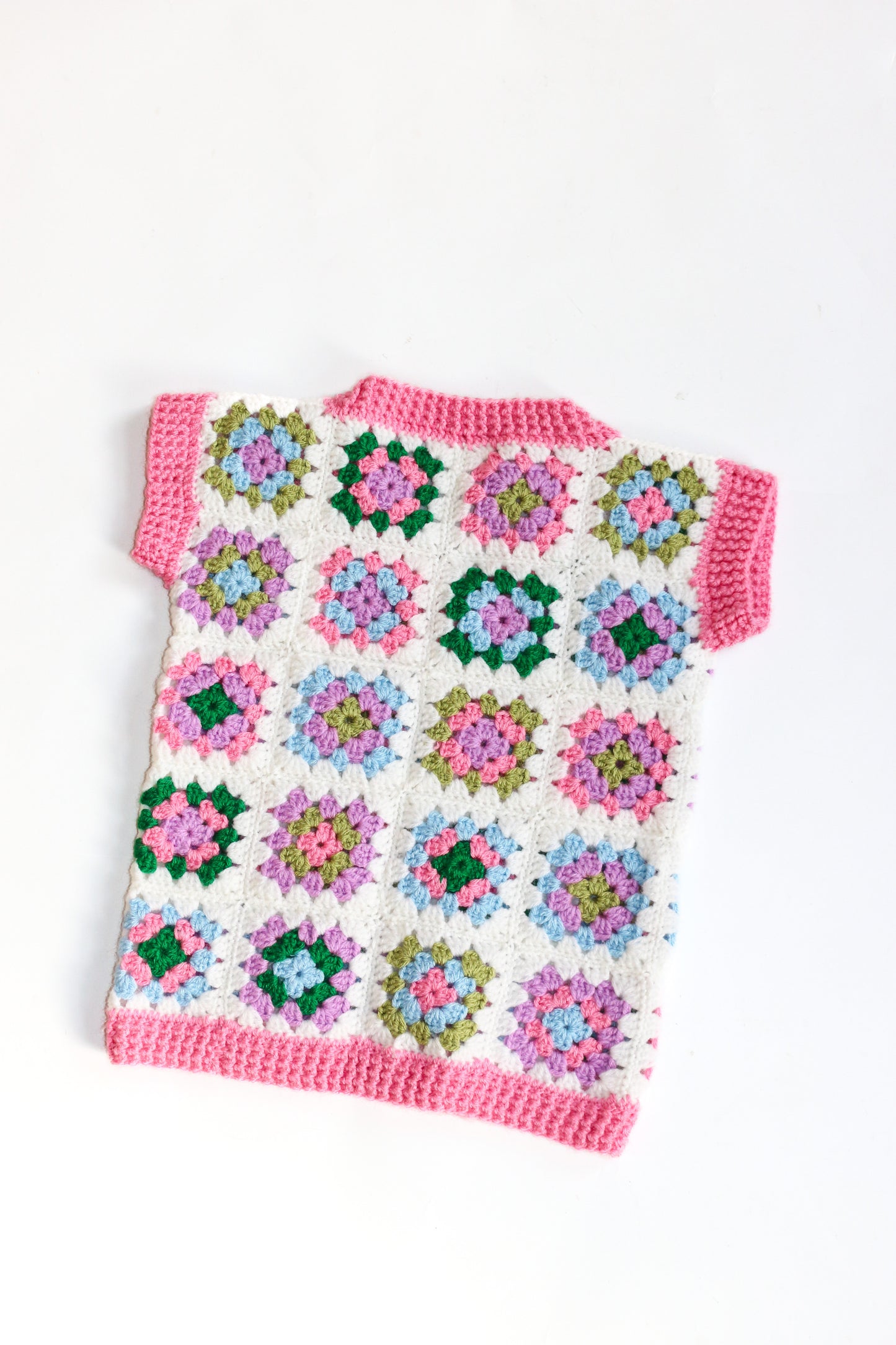 Hand Knitted Crochet Vest | 2y