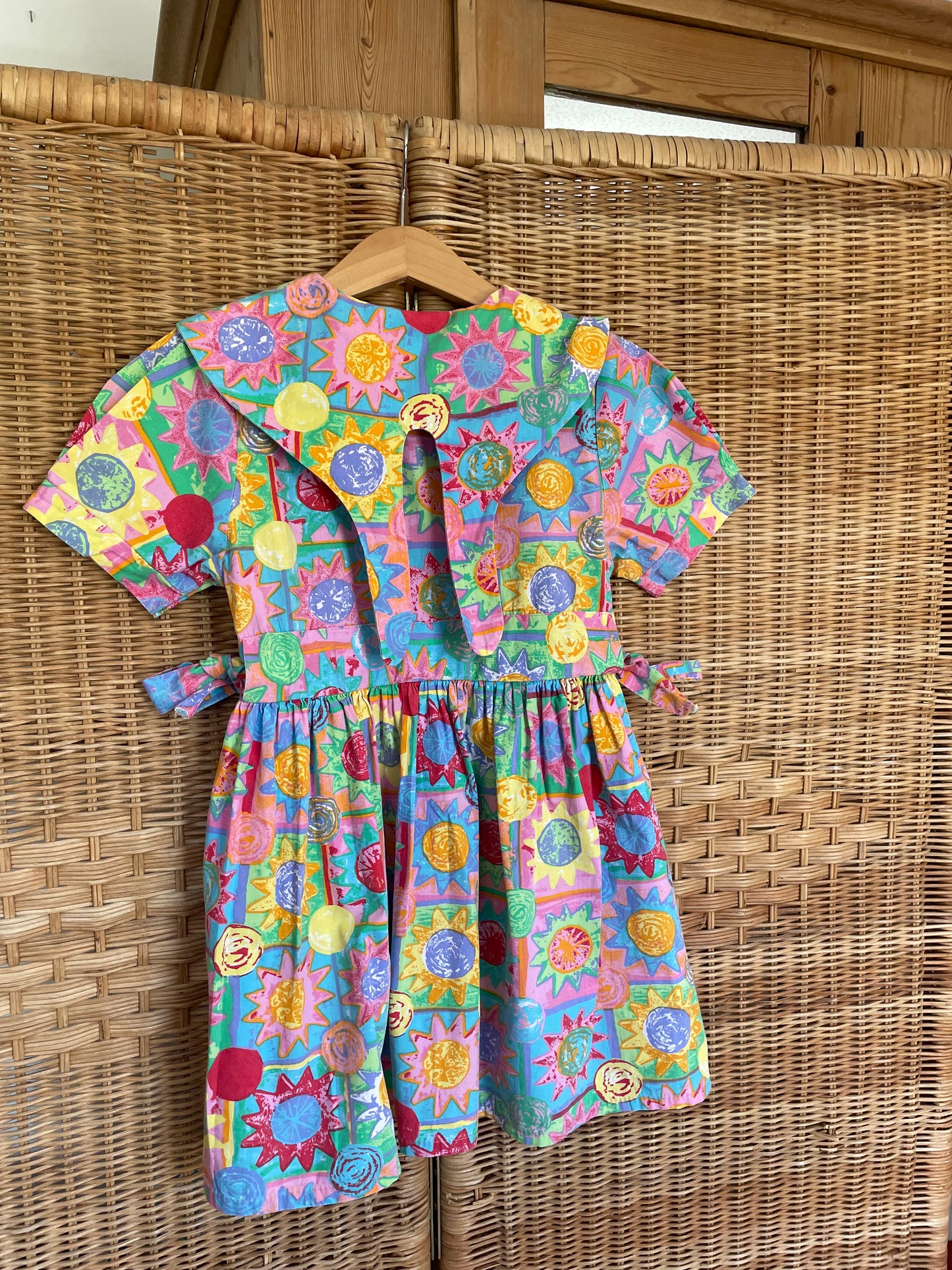 Vintage Colourful Floral Dress | 3-4y