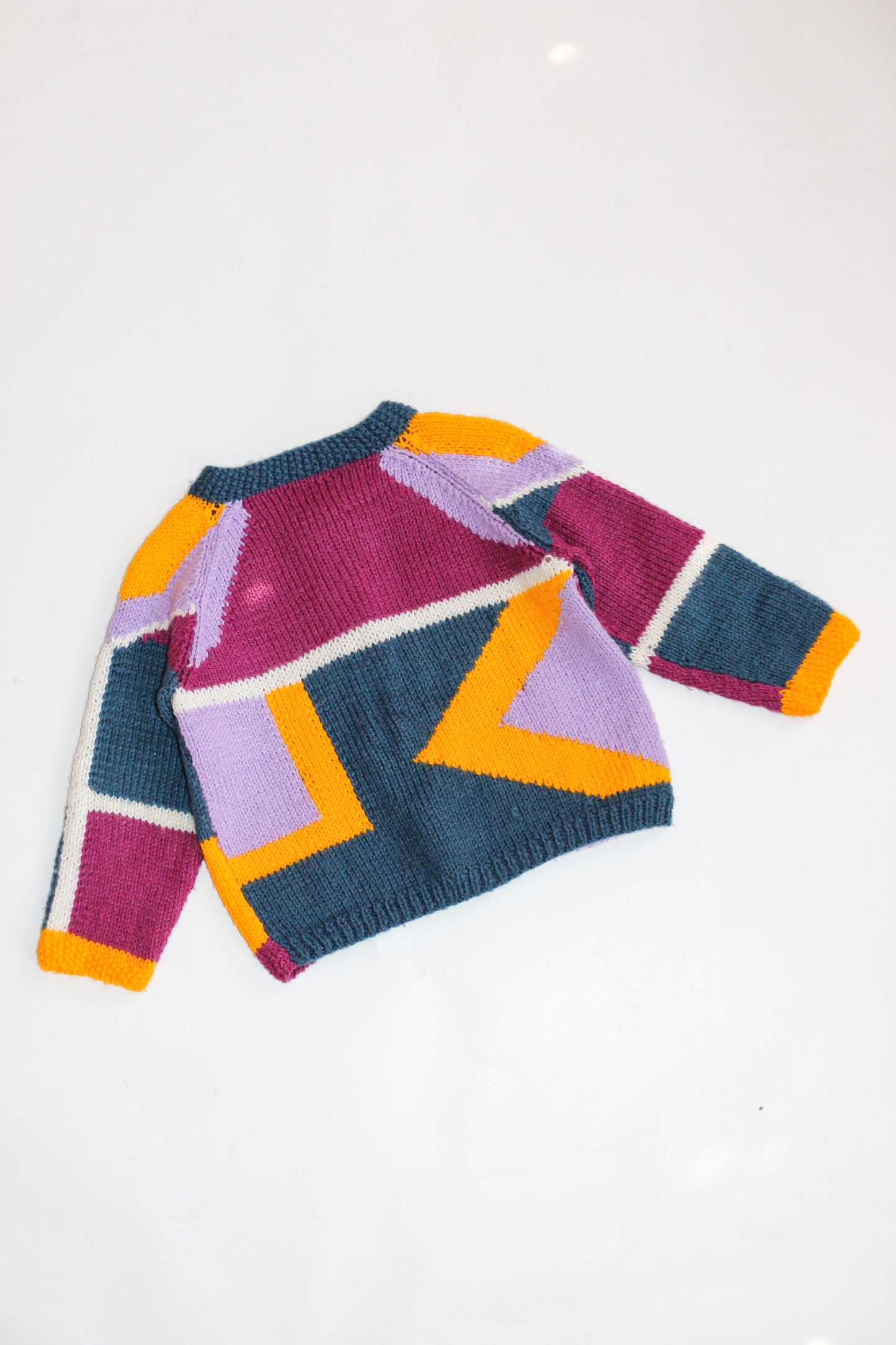 Funky Patterned Hand Knitted Cardigan | 2-5y
