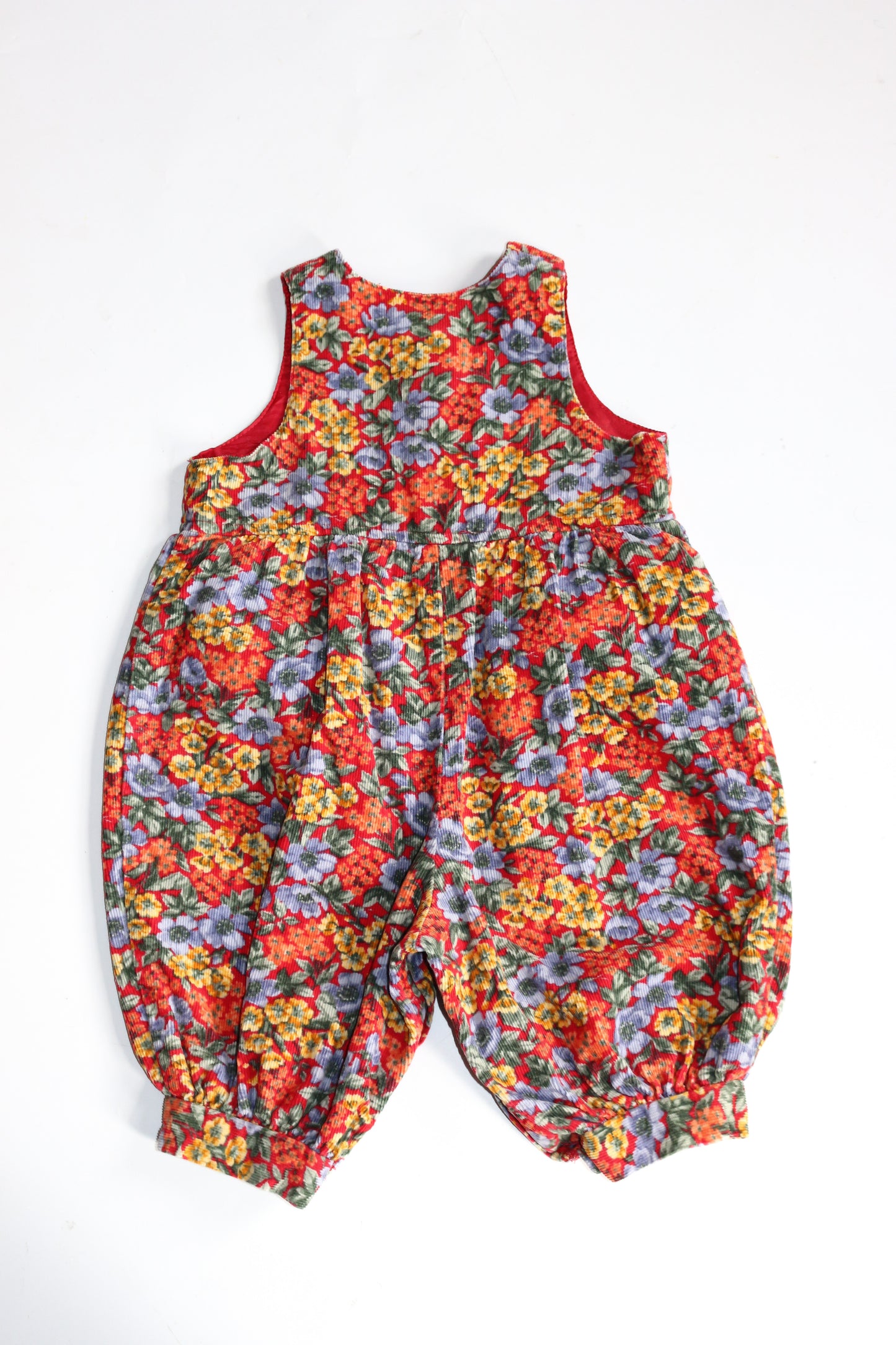 Laura Ashley Mother & Child Floral Corduroy Romper | 6m