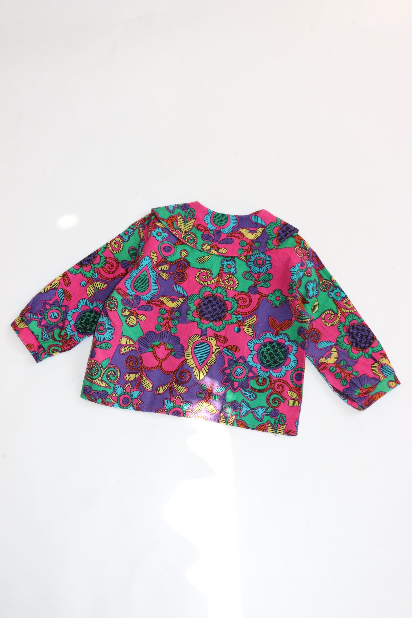 Vintage 60's Funky Patterned Floral Shirt | 9-18m