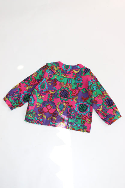 Vintage 60's Funky Patterned Floral Shirt | 9-18m
