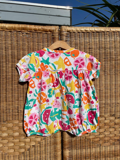 Vintage Fruit Summer Romper | 3-6m