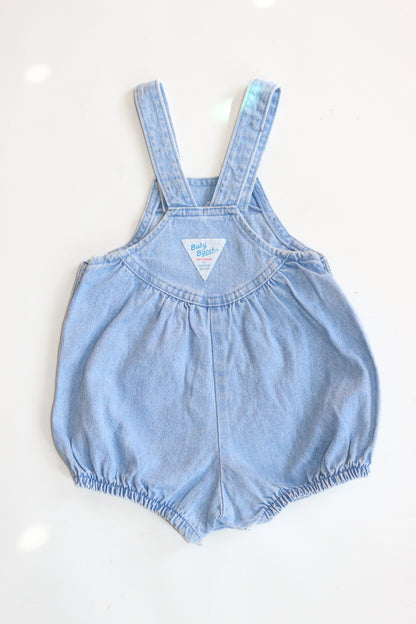 Vintage Oshkosh B'Gosh Denim Floral Bubble Shortall | 12m