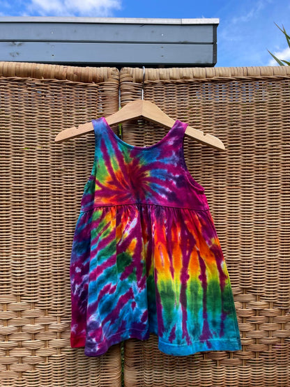 Floral Rainbow Multicolour Tie-Dye Dress | 12m