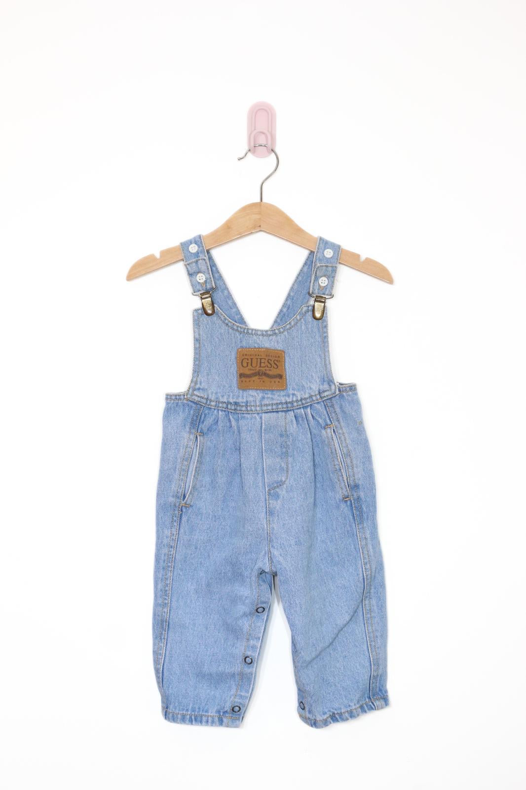 Vintage Guess Patch Clip Dungarees | 12m