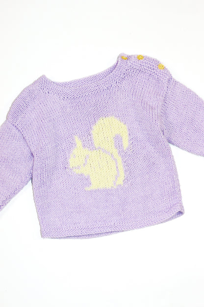 Hand-Knitted Squirrel Jumper | 6-9m+