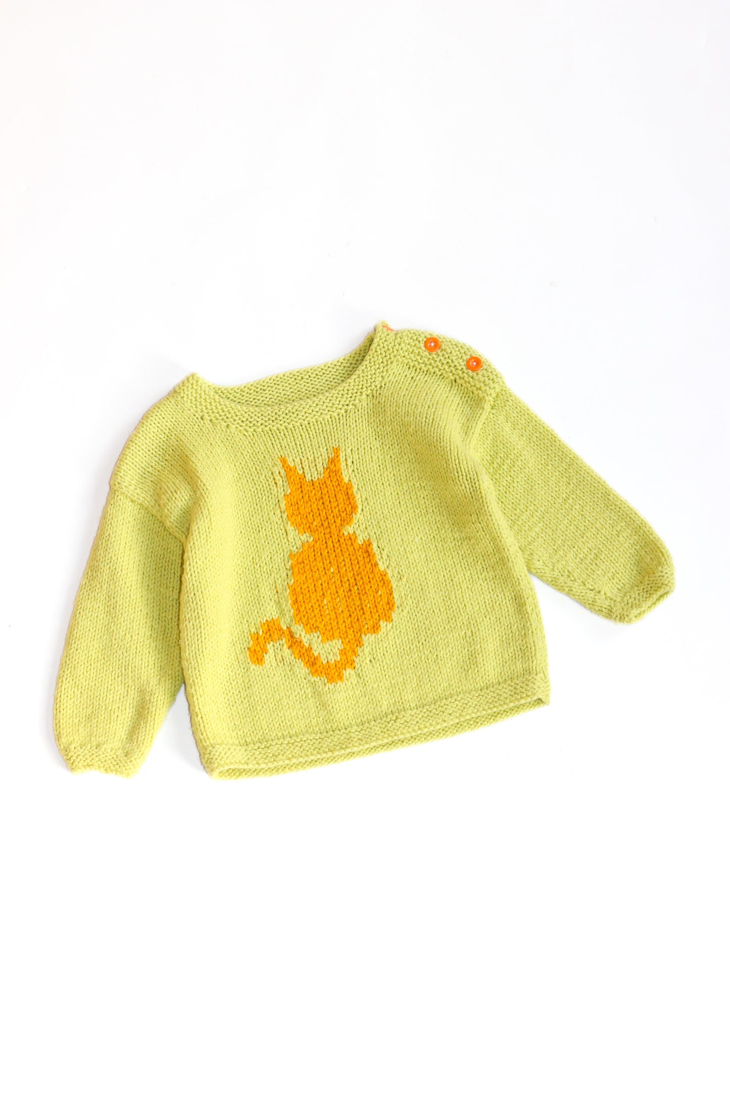 Hand-Knitted Cat Jumper | 6-9m+