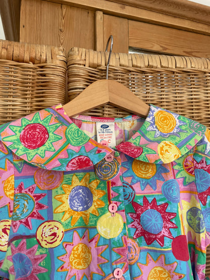 Vintage Colourful Floral Dress | 3-4y