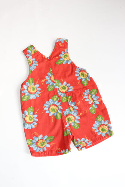 Vintage Floral Shortalls | 9-12m