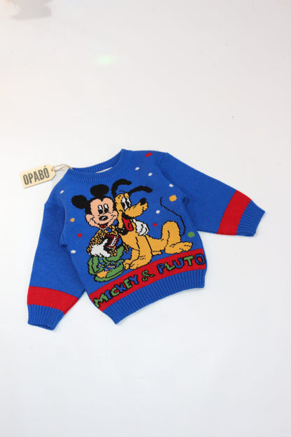 Vintage Mickey Mouse Knitted Jumper | 2y