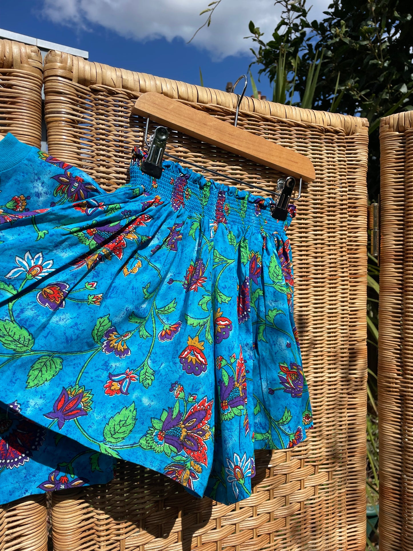 Vintage Blue Floral T-Shirt and Shorts Set | 5-6y