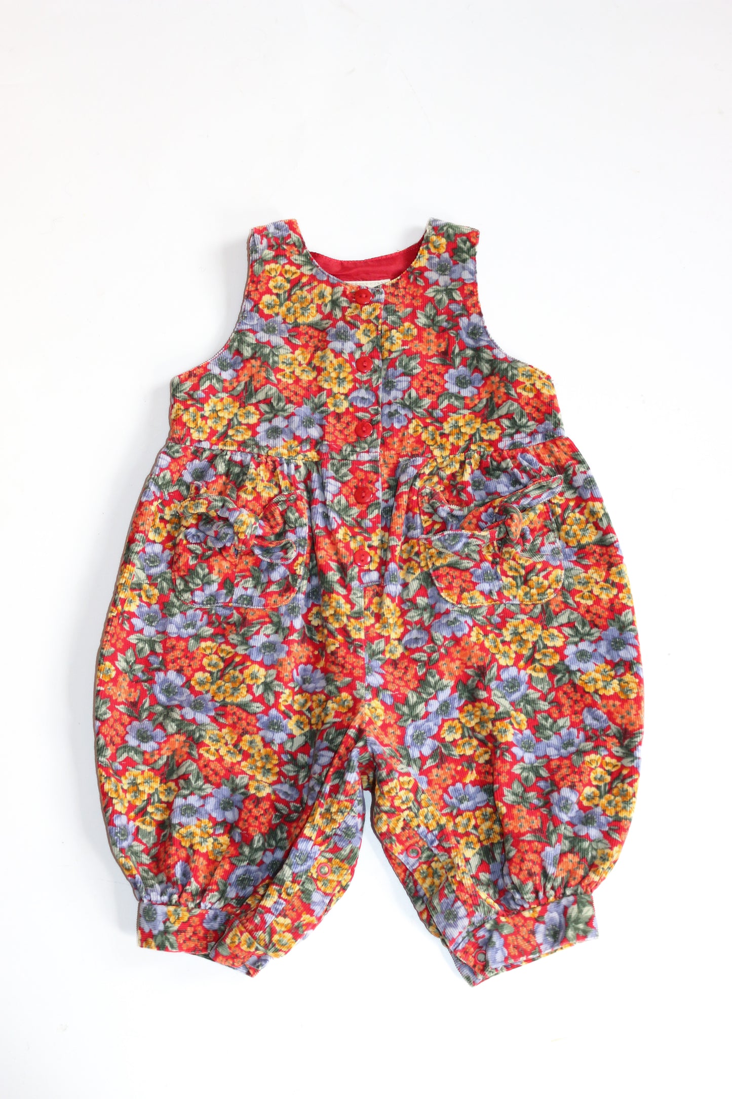 Laura Ashley Mother & Child Floral Corduroy Romper | 6m
