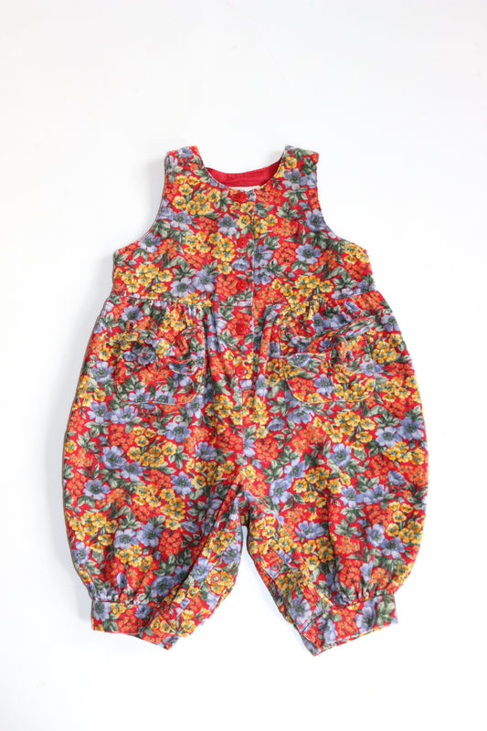Laura Ashley Mother & Child Floral Corduroy Romper | 6m