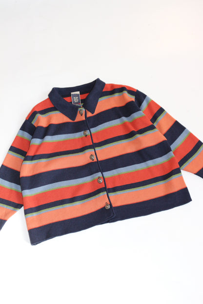 Vintage Striped Neutral Toned Cardigan | 5-6y