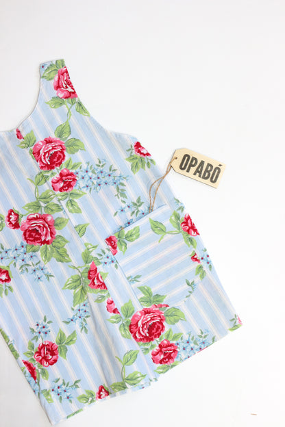 Vintage Floral Striped Romper | 18-24m