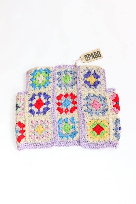 Hand-Knitted Colourful Crochet Vest | 2-4y