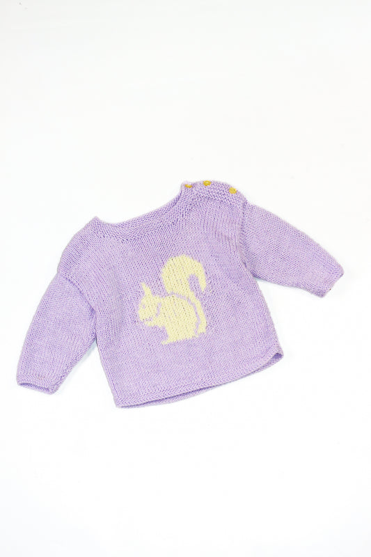 Hand-Knitted Squirrel Jumper | 6-9m+