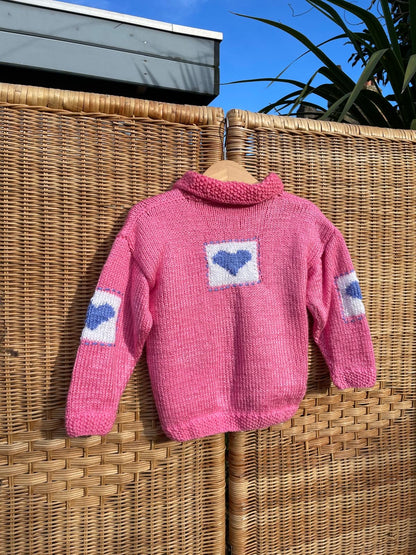 Hearts Hand Knitted Cardigan | 2-4y