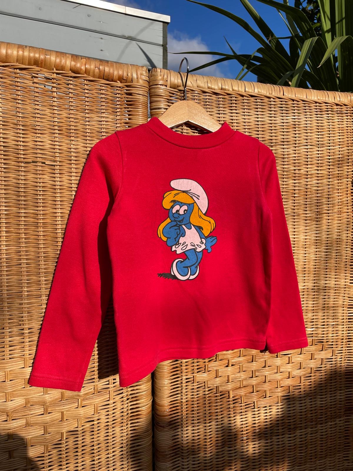 Vintage Smurfs Smurfette Long Sleeved Top | 3-5y