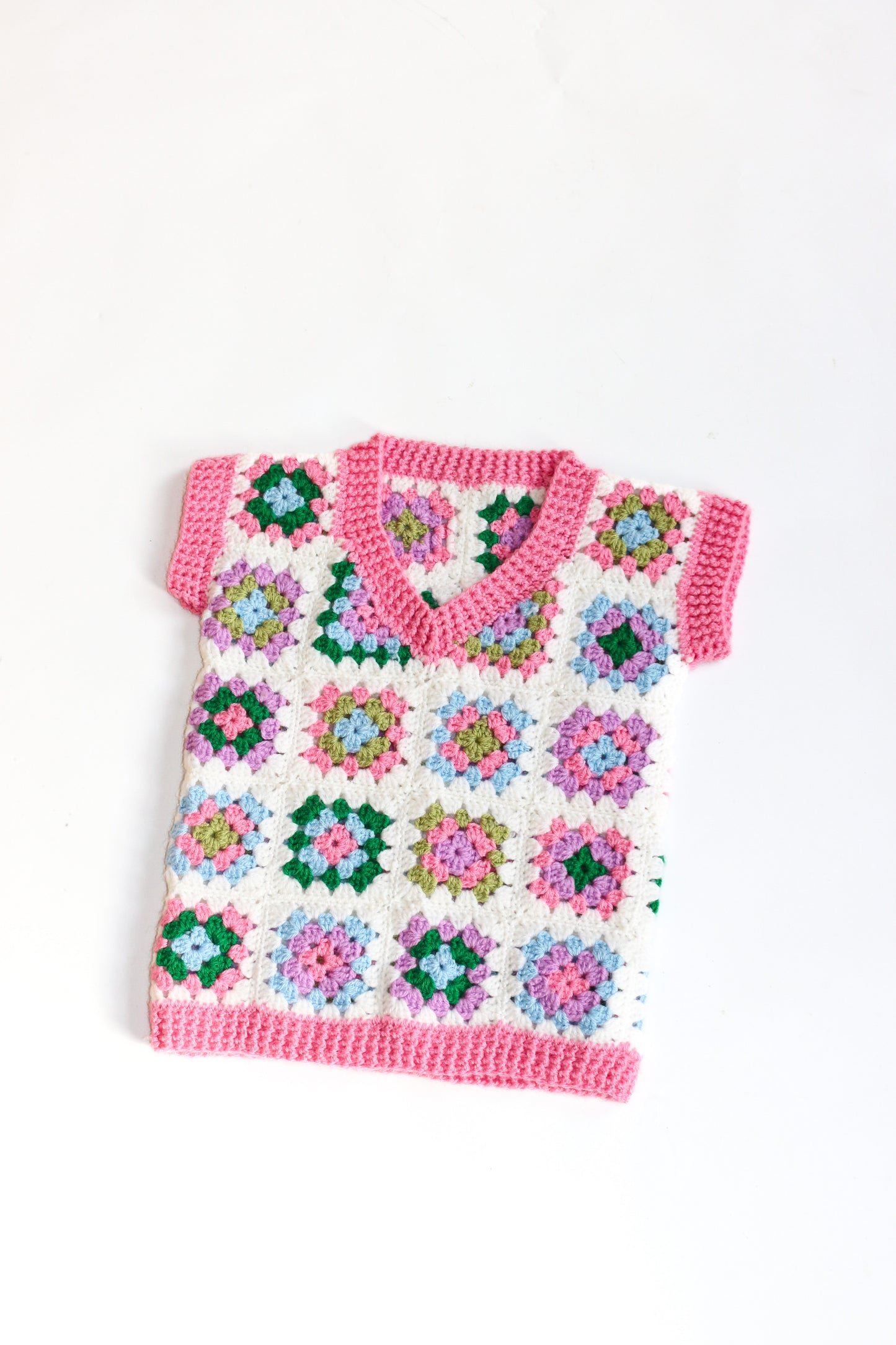 Hand Knitted Crochet Vest | 2y