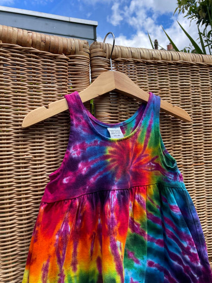 Floral Rainbow Multicolour Tie-Dye Dress | 12m