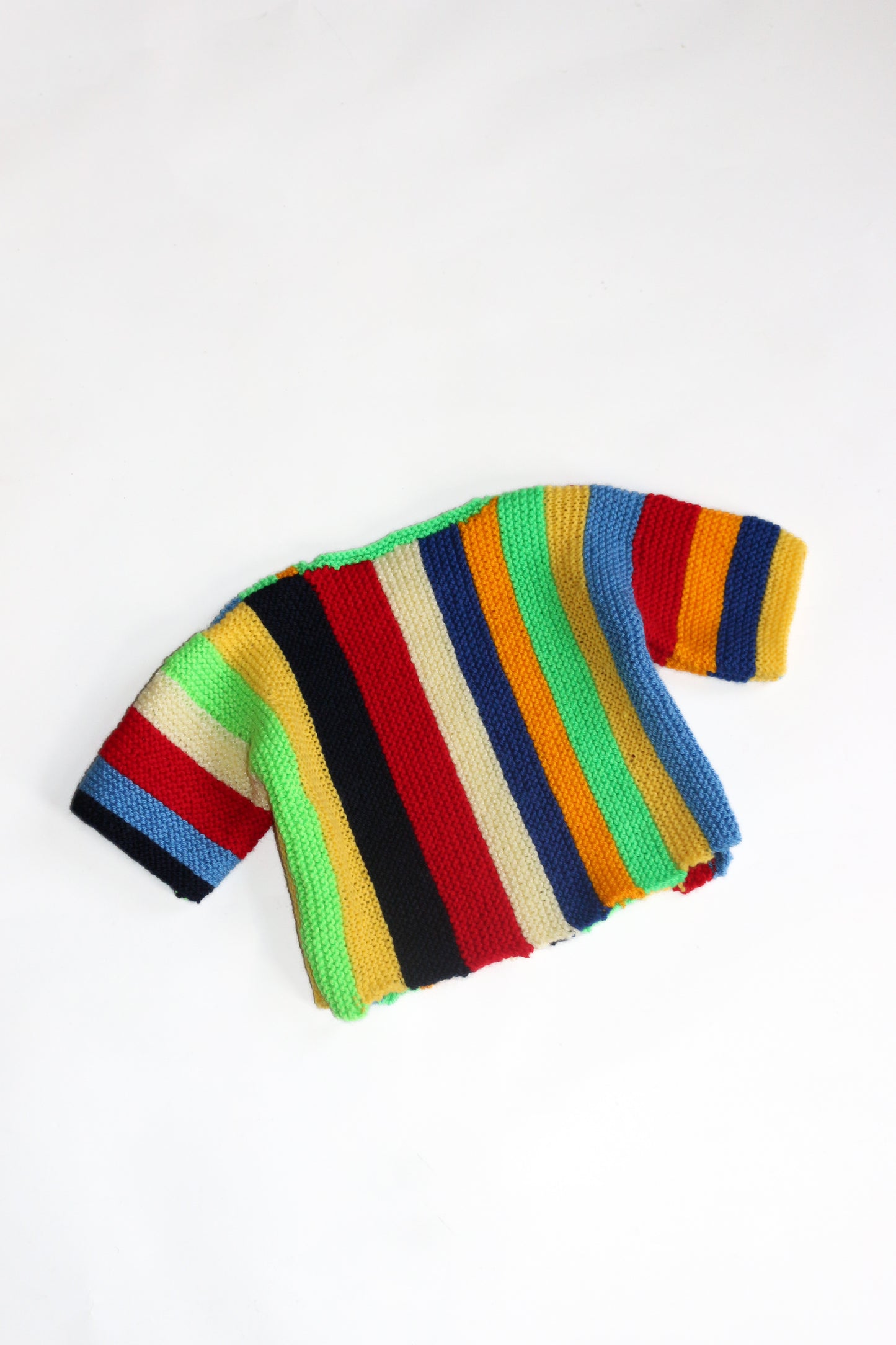 Colourful Striped Short-Sleeved Knitted T-Shirt | 12-18m