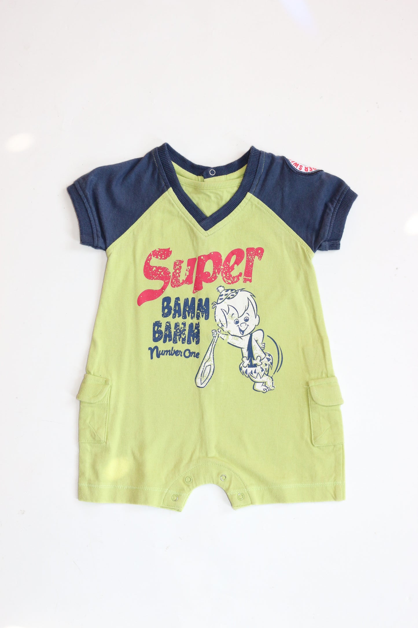 Vintage The Flintstones Bamm Bamm Romper | 3-6m
