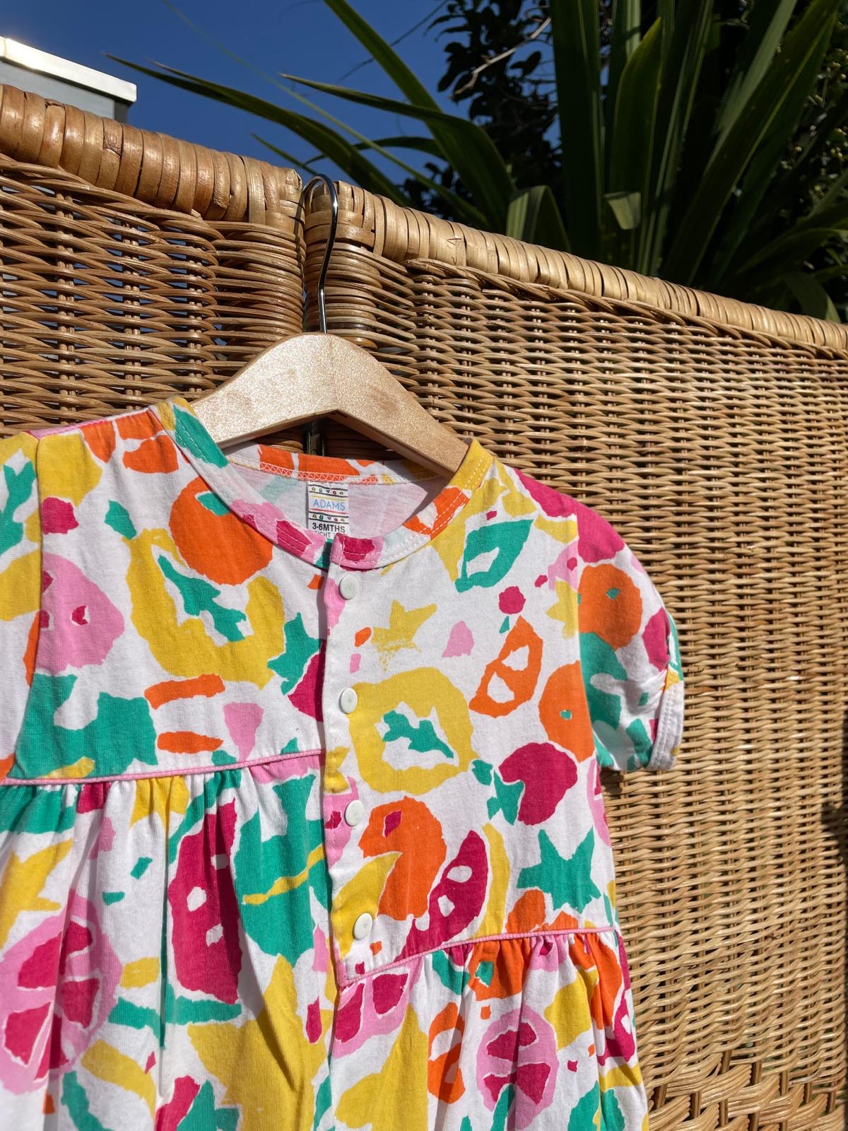 Vintage Fruit Summer Romper | 3-6m