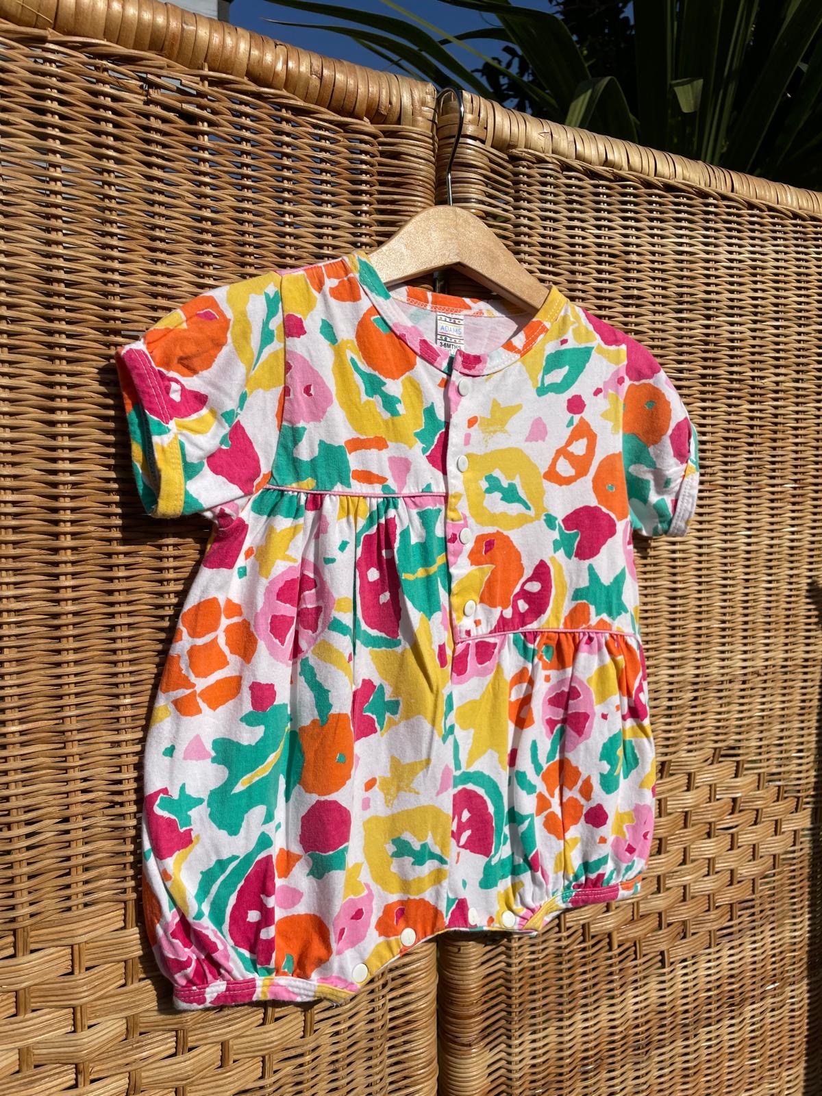 Vintage Fruit Summer Romper | 3-6m