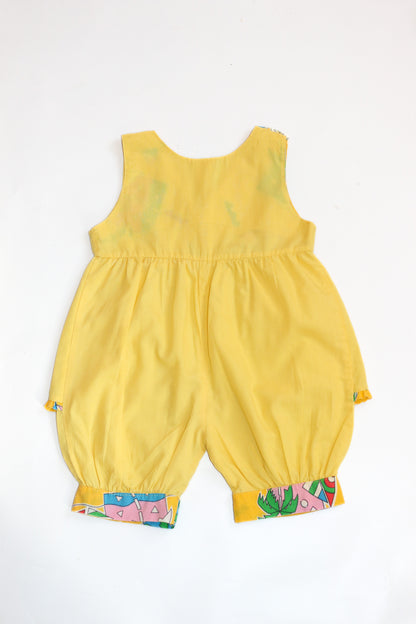 Vintage Donald Duck Patterned Romper | 9-12m