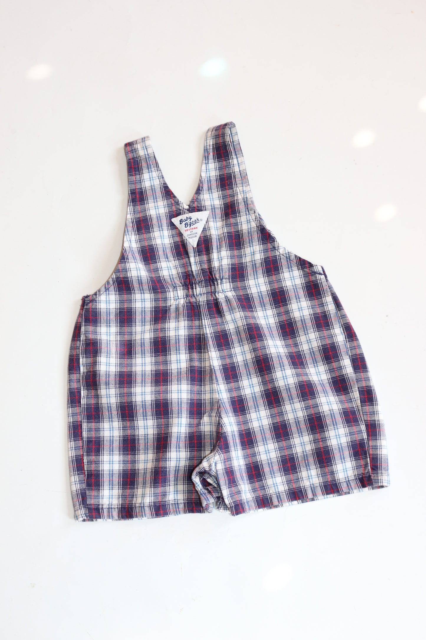 Vintage Oshkosh B'Gosh Plaid Bubble Shortalls | 18m