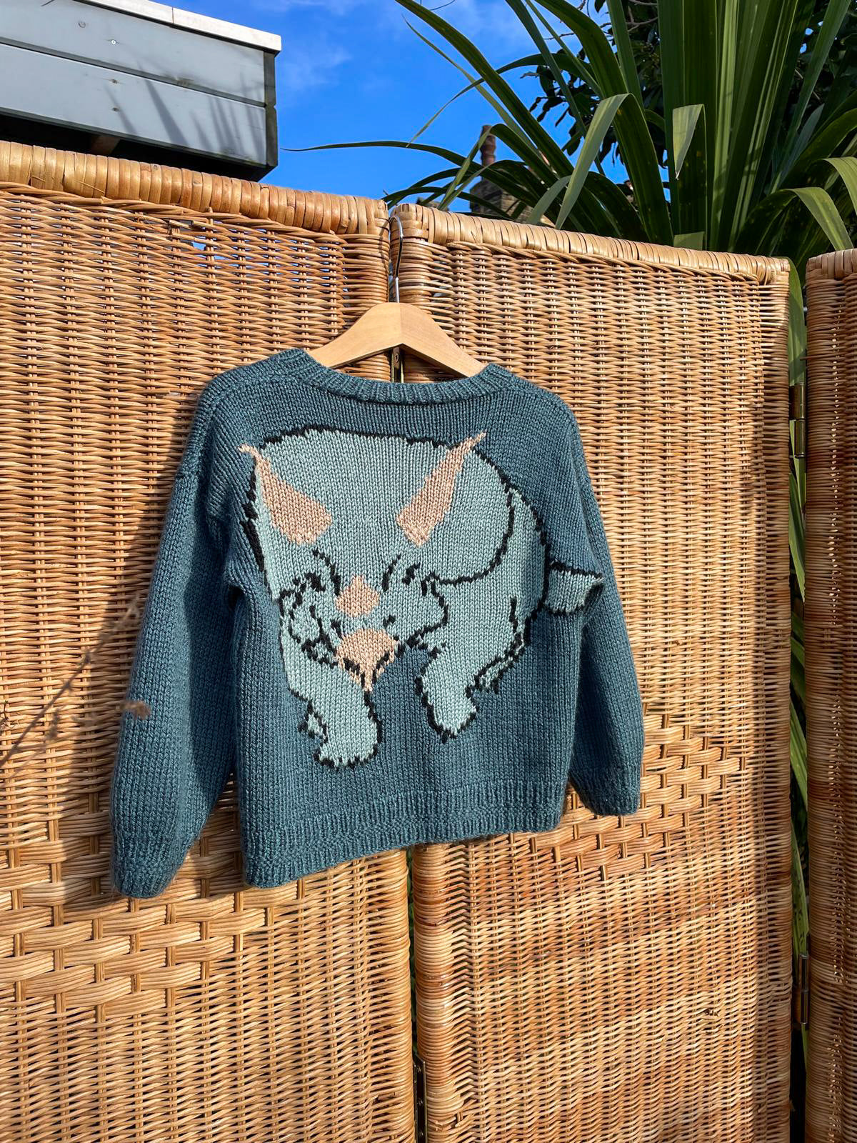 Vintage Triceratops Dinosaur Knitted Cardigan | 2-4y