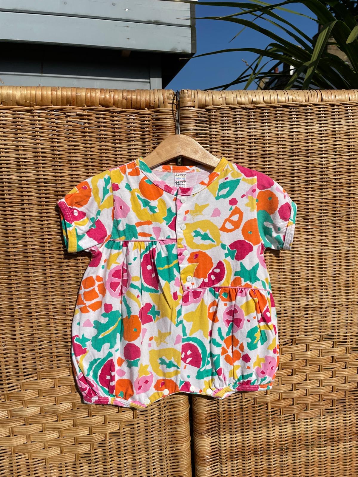 Vintage Fruit Summer Romper | 3-6m