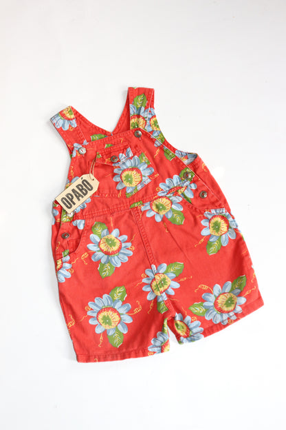 Vintage Floral Shortalls | 9-12m