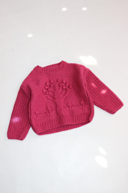 Hand Knitted Garden Jumper | 2-3y