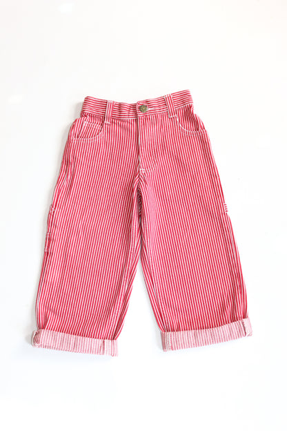 Vintage Oshkosh B'Gosh Red Striped Carpenter Jeans | 3y