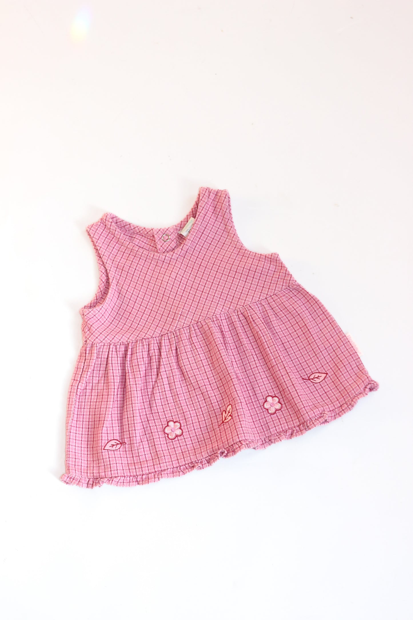 Vintage Healthtex Little Plaid Floral Dress | 3-6m