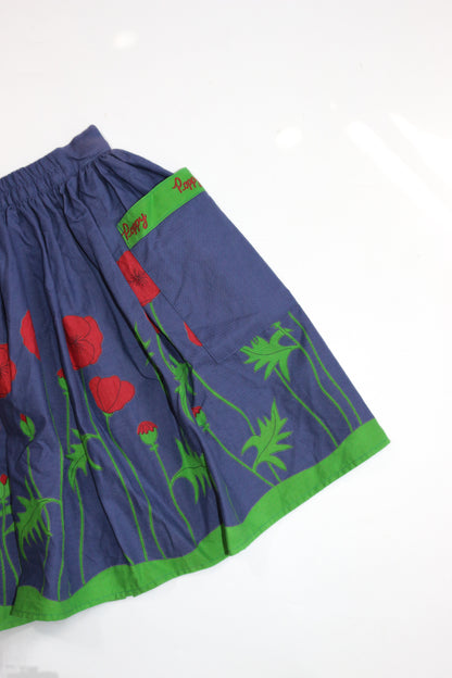 Vintage Poppy Skirt | 3-6y