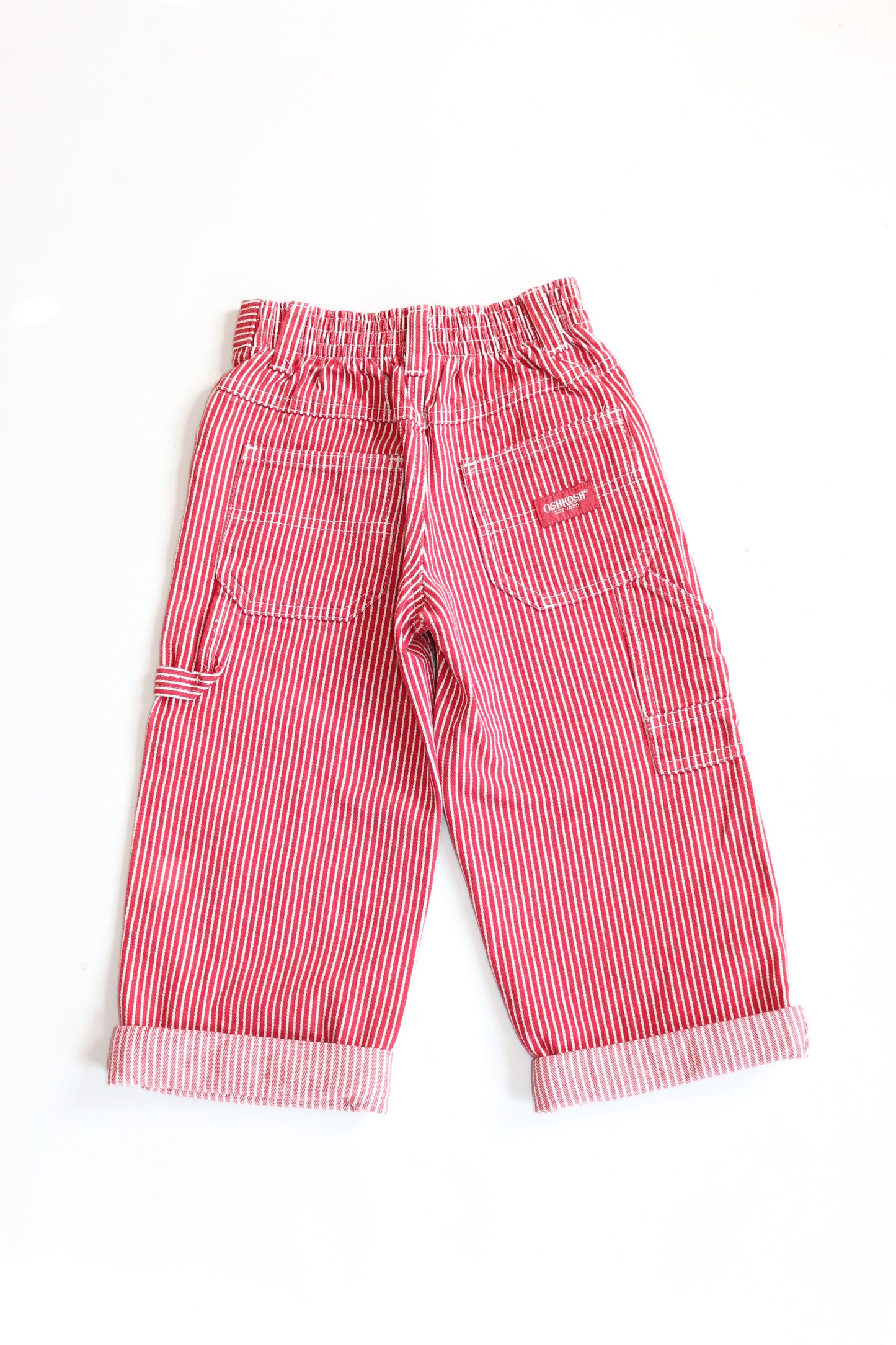 Vintage Oshkosh B'Gosh Red Striped Carpenter Jeans | 3y