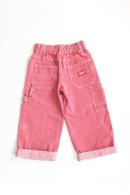 Vintage Oshkosh B'Gosh Red Striped Carpenter Jeans | 3y