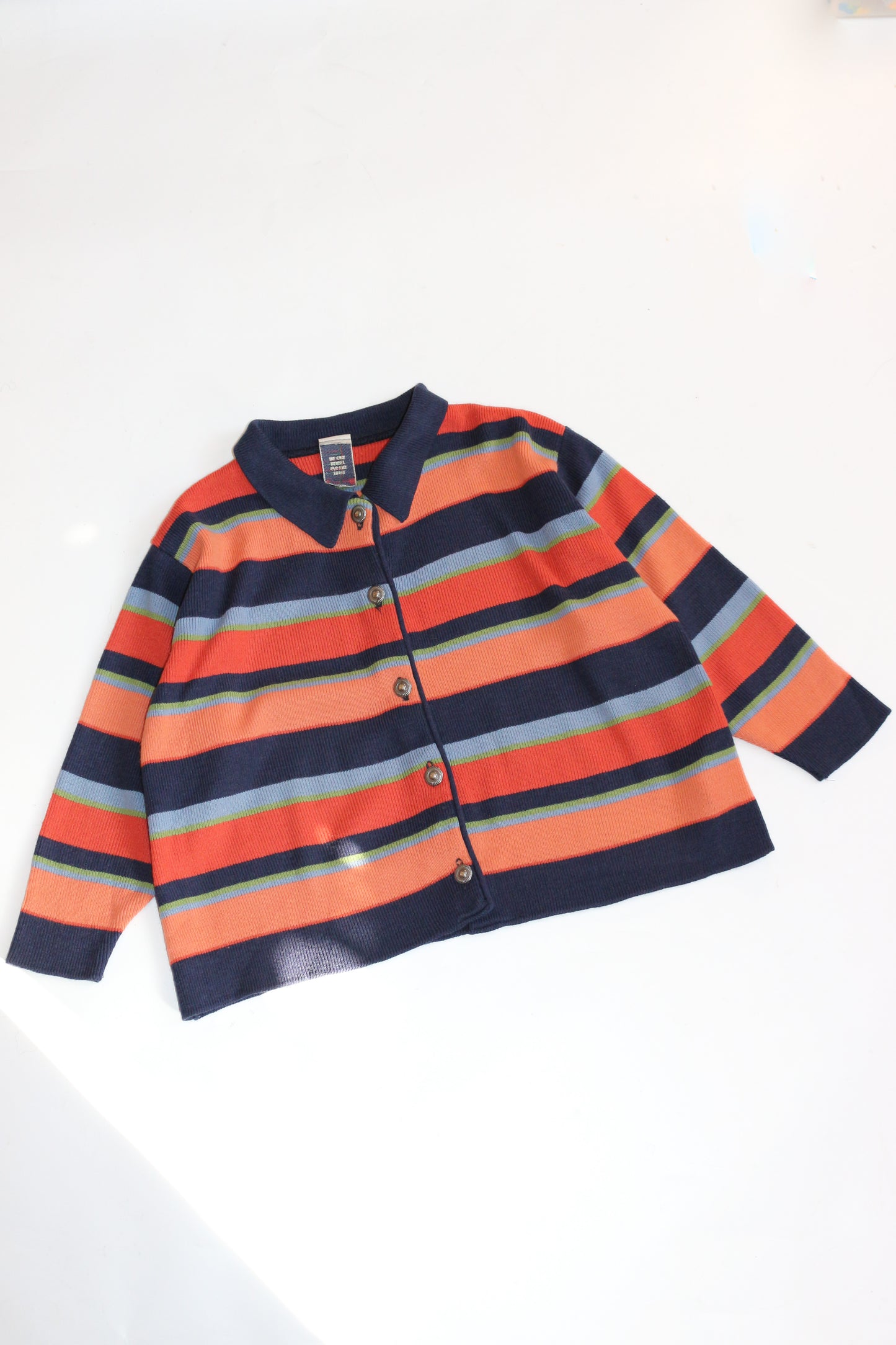 Vintage Striped Neutral Toned Cardigan | 5-6y