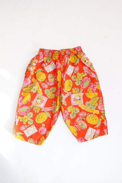 Vintage Fruity Tropical Trousers | 12-18m